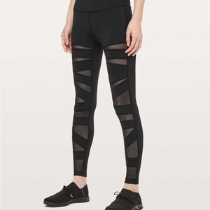 Lululemon Special Edition Wunder Under Tech Mesh 28” Black Size 4